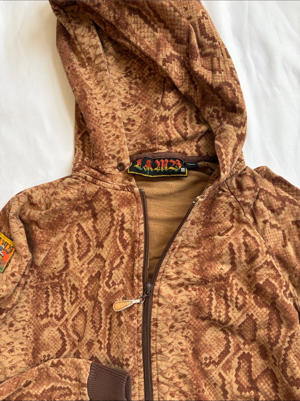 L.A.M.B. Snake-Print Zip Hoodie - Picture 3 of 5